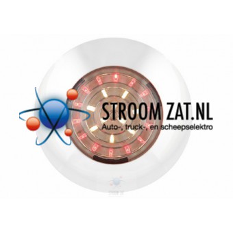 Led Interieurverlichting duo color wit en rood met witte rand rond 75 12V